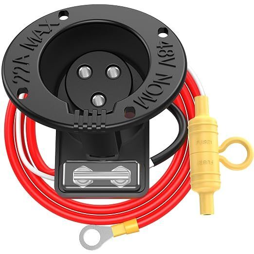 Club Car DS Bộ sạc ổ cắm cầu chì lắp ráp 101802101 OEM Thay thế cầu chì 48V tích hợp Dây nịt dây điện hoàn chỉnh
